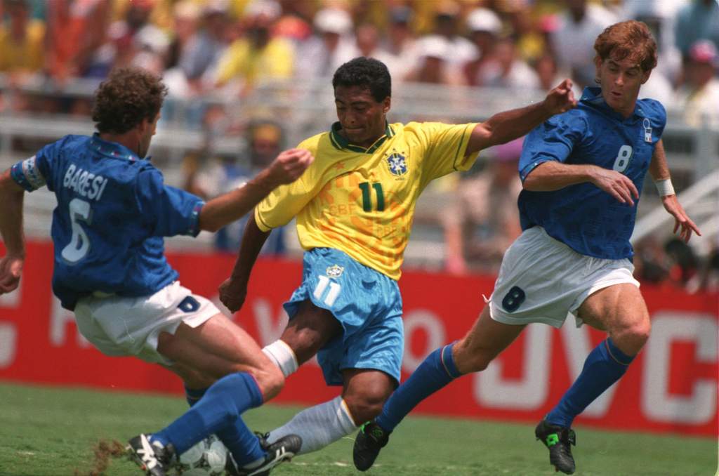 Romario dan Franco Baresi di lapangan hijau